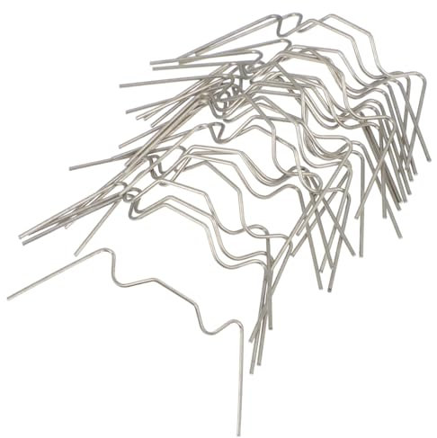 SUPVOX Pinces De Fixation en Acier Inoxydable pour Structures à Fil en W, Usage Jardin Lot de 50 Clips w Solide Antirouille, Fixation Vitrage Serrage, Résistance Aux Intempéries