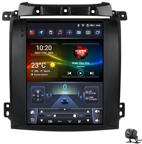 Radio para coche Android 14 de doble DIN para K-ia Sorento BL 2002-2006 con pantalla táctil de 9,7 Estéreo integrado Carplay inalámbrico/Android Auto/GPS/BT/FM/AUX-in/SWC/cámara de respaldo(Color:P1)