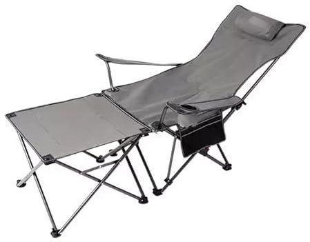 Chaiselongue-Sessel für den Außenbereich, Gute Tragfähigkeit, Oxford-Stoff, verstellbar, leicht zu tragen, Aufbewahrungstasche, Strandstuhl, für Terrasse, Strand, Garten, Pool (Farbe: B)
