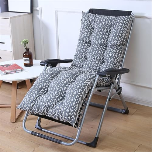 Mateju Cojín para Tumbona de Jardín, Suave Cómodo Cojín Reclinable Colchoneta para Tumbonas, Ideal para Exterior Sillas Balcón Terraza Playa (Geométrico,55x120x8cm)