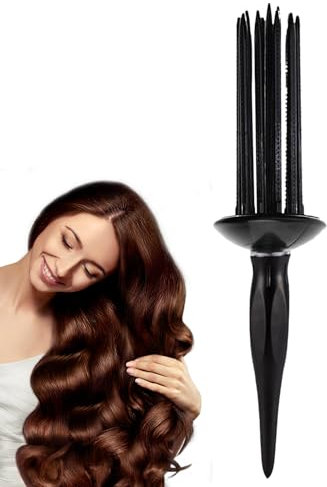 Bigodino per capelli – Versatile Haiir Styler | Pettine arricciacapelli 2 in 1 | Pettine arricciacapelli adatto per acconciature da salone, uso domestico, volumizzante, onde morbide e tecniche di