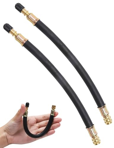 FUGLUS 2 pezzi di prolunghe universali flessibili in gomma per valvole pneumatici, per adattatori per valvole pneumatici, con tappi per valvole, adatte per auto,motociclette e biciclette (100 mm)