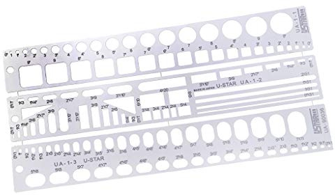 Craft Tool Scribing Panel Rivet Model Template Engrave Forming Block Metal Aircraft Etching Modeling Tools DIY 5.2 x 2.4 Inch