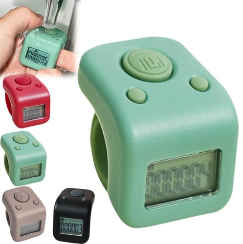 Contapassi per nuoto, IP65, impermeabile, portatile, contatore a 6 cifre, contatore di conteggio numeri, contatore ricaricabile per dita con display a LED, per giri di nuoto, giri di boxe, HIIT