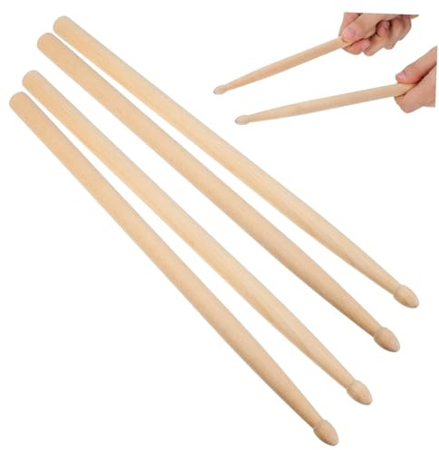 CLISPEED 2pares Baquetas Musicales De Arce Para Batería Para Niño Niña Conciertos y Prácticas