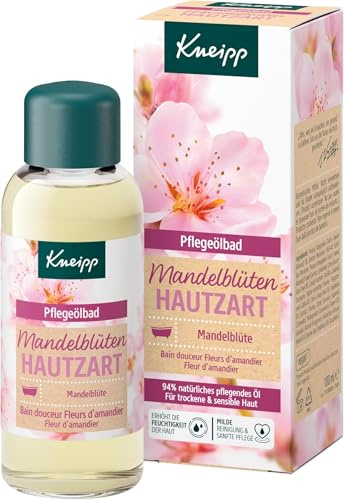 Kneipp Pflegeölbad Mandelblüten Hautzart - Ölbad mit 94% reinem Mandelöl - optimale Kombination aus aktivem Schutz und fühlbarer Pflege - für trockene und sensible Haut - 100ml (Packung mit 5)