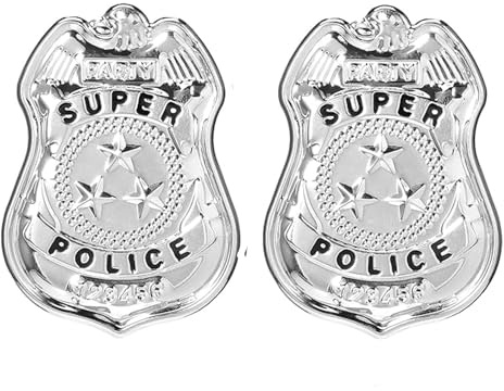 2 marcas de policía, insignias auténticas para traje de policía y accesorios de seguridad, insignia de alta calidad para coleccionistas y eventos