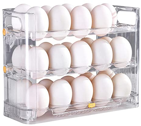 Lerpwige Contenitore per uova frigorifero può essere reversibile a tre strati con 30 scatole di cartone da cucina, struttura multistrato per uova