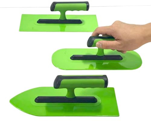 NEIQIUWING Juego de 3 paletas de enlucido de plástico para estructuras de hormigón ligero y cemento, 25 cm