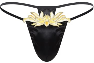 JEATHA män G string män G string tanga extrem bikini tangas slip män underkläder rygglös stringtrosor ouvert öppen klubbkläder, svart, one size