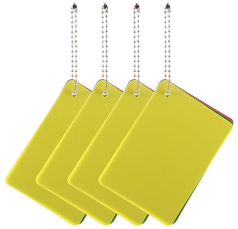 CVUTOVO 4 Ensembles Jeu de Cartes D'arbitre de Football en PP Résistant Rangement, Cartes Rouges et Jaunes pour Arbitre Lors D'événements Sportifs et Différents Matchs