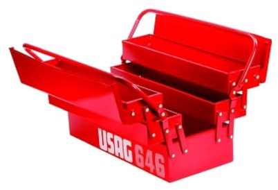 UsagTrade Cassetta Porta Attrezzi PORTAUTENSILI USAG 646/5V ESTENDIBILE con 5 Scomparti