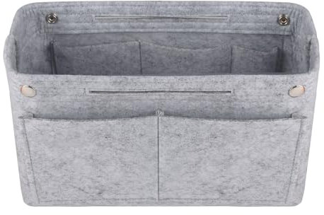 NOTAG Taschenorganizer Handtasche Kosmetik Organizer Tasche Organizer Leichte Große Kapazität Aufbewahrungstasche Accessoires Kosmetiktasche 6 Farben (L, Grau)