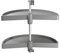 EMUCA - Kit de bandejas giratorias para Mueble de Cocina esquinero, bandejas giratorias 1/2 Luna de Ø650mm para modulo de 800mm, Gris