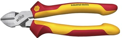 Wiha 43341 Industriell elektrisk med DynamicJoint sidoskärare, röd gul, 180 mm