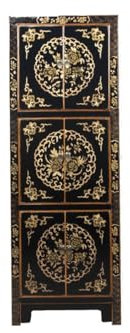 Yajutang Hochzeitsschrank aus China 6 Türen bemalt schwarz