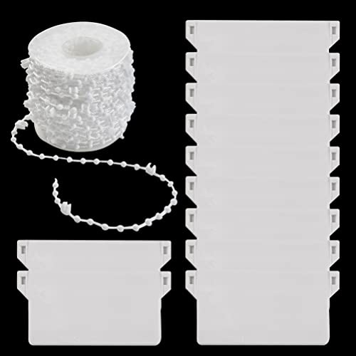 WOWOSS Vertical Blind Bottom Weights and Chains Vertical Blinds Accessories with 30 Blinds Weights Slats and 10m Chain for Replacement