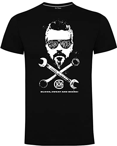Gas Monkey Garage RR Twin Spanners Herren T-Shirt Schwarz Gr. 56, Schwarz