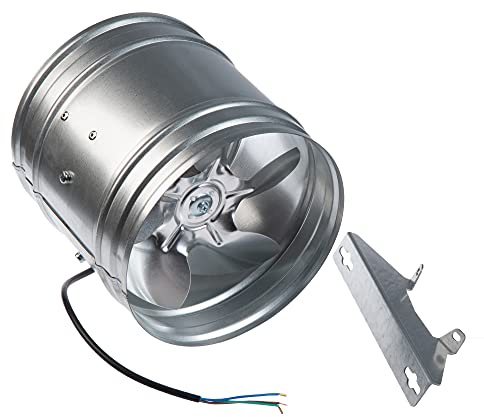 Steinberg14 200mm Ventilatore Industriale in Metallo per Tubo - Ventola Aspirazione Silenziosa - Estrattore/Aspiratore d'Aria