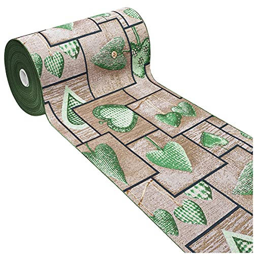 emmevi Tappeto Cucina Casa Shabby Chic Passatoia Bordata Antiscivolo MOD.Chalet VIP Dis.16 54X280 Verde