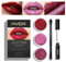 KYDA 3 Farben Glitter Lip Kit, Diamond Metallic Hochwertiges Puder für Lippenkosmetik, Glitter Lips Makeup, mit Lip Primer und Pinsel, langanhaltend, tierversuchsfrei (Set A)