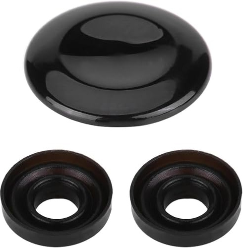 TKSE Manopola Joystick, Coperchio Pulsante Centrale Joystick Kit di Riparazione Manopola MMI con 2 Anelli di Tenuta per A4 A5 A6 Q5 Q7 S5 S6(Nero al forno)