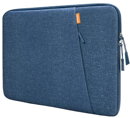 JETech Laptop Hülle für 16 Zoll MacBook Pro (M4 / M3 / M2 / M1, 2019-2024), wasserdichte Laptoptasche mit Tasche, Kompatibel mit 16 Zoll Notebook (Navy)
