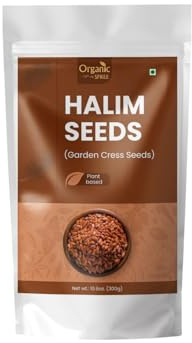 Organic Spree Halim Seeds 300gm (10.6oz) | Garden Cress Seeds | Lepidium Sativum | Pure and Natural