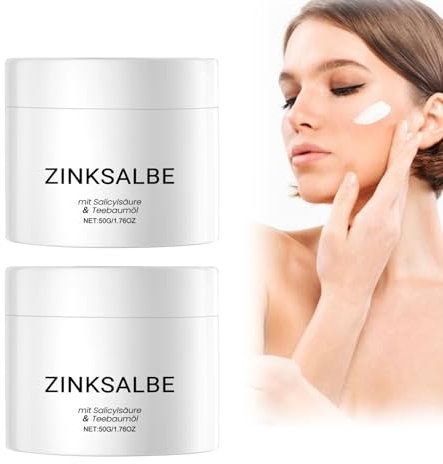Zinksalbe gegen Pickel 50g, Anti Pickel Creme, Zinksalbe gegen Pickel Zugsalbe Pickel Anti Pickel Creme, Zink Salbe gegen Mitesser und unreine Haut, auch für Pickel am Po und Rücken (2)
