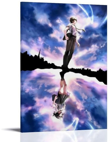 Your Name Kimi No Na Wa Póster de Película de Anime Póster Pintura Decorativa Lienzo Arte de Pared Salón Póster Dormitorio Pintura, Arte de Pared Impresión de Imagen Moderna Decoración de Habitación