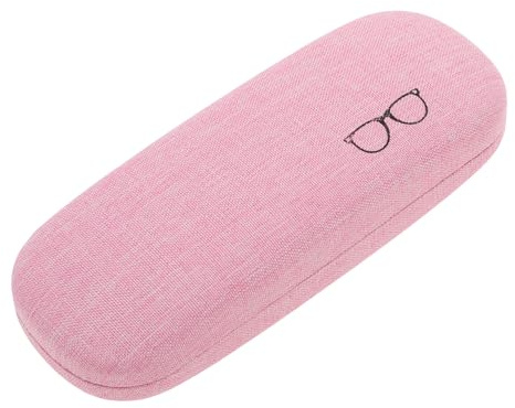 CAPASTEC Custodia per Occhiali Rigida Rosa 1 Pz | Cotone E Lino, 16x6x3.7cm (Esterno), 15x5x2.9cm (Interno), Unisex, Antigraffio, Leggera, Rivestimento Morbido Interno.