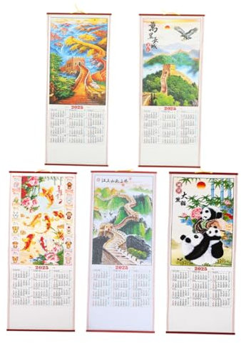 VILLFUL Hängender Rollenkalender Monatskalender Für Wand Klar Bedruckt Zum Aufhängen Organisation Im Haushalt Oder Büro