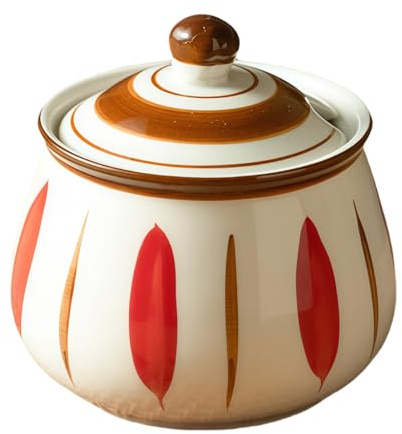 Zuccheriera grande con coperchio e cucchiaio, 330 ml zuccheriera per bar, zuccheriera in ceramica