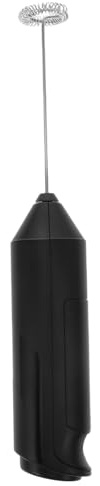 Didiseaon Mousseur à Lait Électrique Portable Noir en Abs, Fouet Électrique sans Piles pour Lait et Œufs, Mixeur Café Domestique Léger pour Boissons Latte et Cappuccino