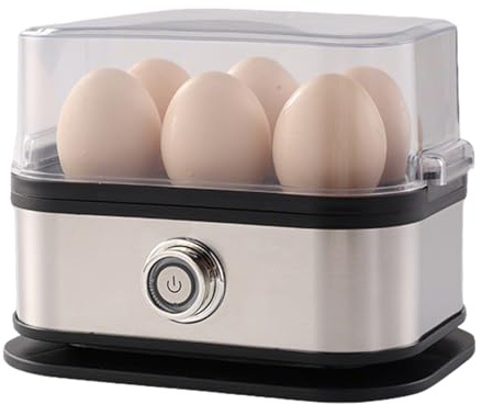 Fornello per uova, dispositivo elettrico con coperchio trasparente | Vapore per uova dure - per guscio duro frittata - Casa cucina viaggio campeggio