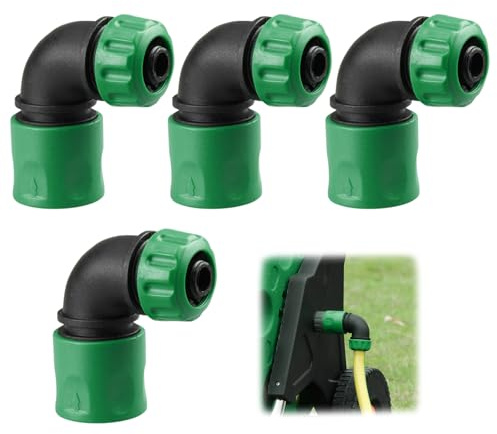 4 Stück Gartenschlauch Verbinder Gartenschlauch Schnellkupplung Winkeladapter Schlauch Kupplung 90-Grad-Winkel-Design Praktisch In Der Anwendung Gilt für Gartenbewässerung Autowäsche Reinigung (Grün)