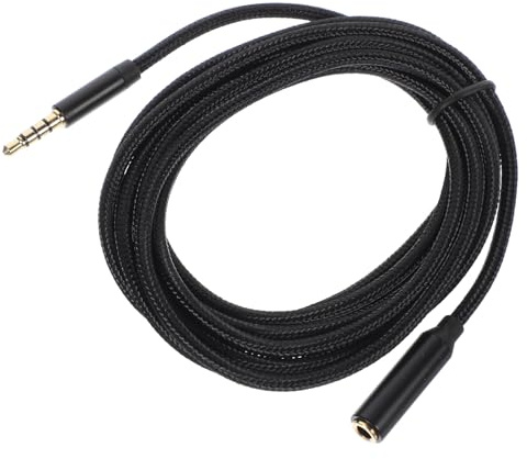 jojofuny Cavo di Estensione Audio Design alla Moda e Durata 3,5 Mm Maschio Femmina Nero 2 Metri in Rame per Cuffie e Smartphone in Vari Scenari