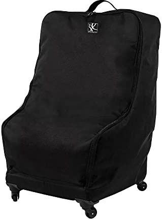 J.L. Childress Spinner Wheelie Deluxe Autositz-Reisetasche, Schwarz, Einheitsgröße, 1 Stück (1 Stück)