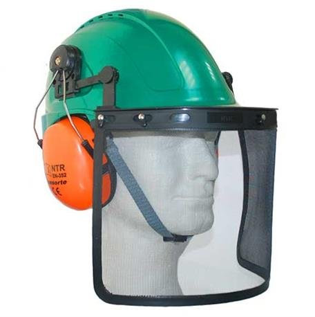 BSD Forstschutzhelm (klappbarer und Verstellbarer Gesichtsschutz, Gehörschutz)