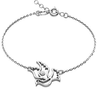 butterfly Feines Armband Aus Sterlingsilber Mit Kristallelementen Und Verstellbarer Länge