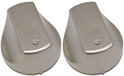 Yourspares Hot-Ari ix Control Switch Knobs for Hotpoint Oven Cooker Hob (INOX, Pack of 2)