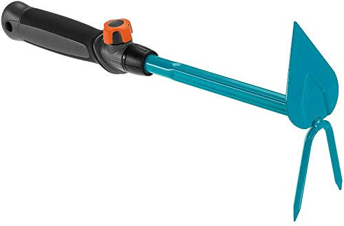 Gardena combisystem-Kleinhäckchen: 2-Zinken-Doppelhacke zum Lockern des Bodens, Arbeitsbreite 6 cm, spitze Form, ergonomischer Griff, Korrosionsschutz (8911-20)