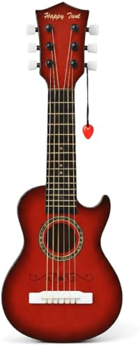 23 Acoustic Guitar, Kids 6 String Toy Guitar - Realistic Steel Strings - Beginner Practice First Musical Instrument for Children, Toddlers (Mahogany)