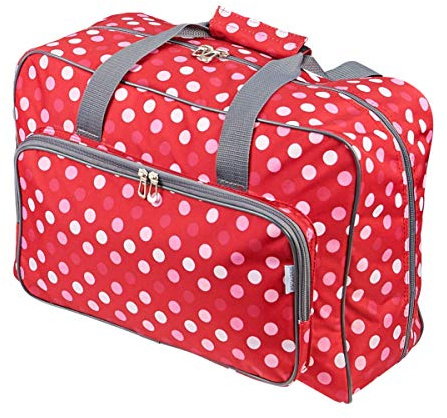 Sewing Online Sewing Machine Bag, Red Polka Dot | 46 x 33 x 20cm | Carry Bag for Janome, Brother, Singer, Bernina, and Most Sewing Machines - PT660-RED-POLKA