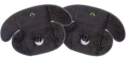 Piddle pad bilsätesskydd – bilsätessparare barnvagn, potdyna, skydd för bilstol, vattentätt foder för potträning, förhindrar läckage av dopp, 50 x 38 cm svart 2 st (svart)