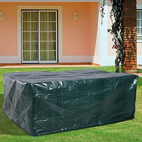 RICHIE Waterproof Garden Furniture Cover 170x95x70cm Rectangular, Outdoor Table & Patio Set Cover, Green