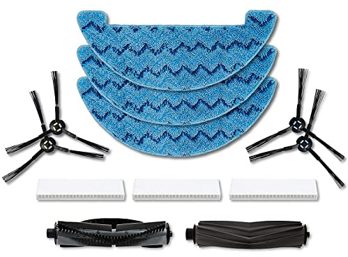 GYing Wischmopp-Tücher, Seitenbürste, Hauptbürste, Filter-Set für ZACO A9sPro A10 Kehrmaschinen-Reinigungsbürsten, Filter, Wischtücher, Pad-Ersatz