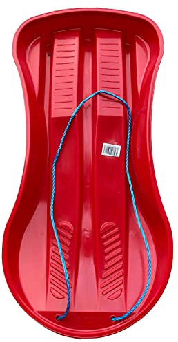 Easy Shopping Heavy Duty Colour Large Adults Kids Children Snow Sledges Toboggan Sledge Rope Sled Play Snow Ice (Red Snow Sledge)