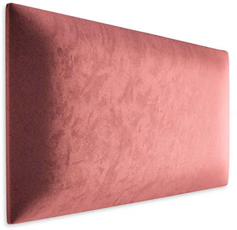 Muralo Panel acolchado de pared de terciopelo, panel acolchado de tela, para dormitorio, salón, cama, cabecero de cama, cojín lumbar, moderno y lujoso, panel acolchado (50 cm x 30 cm, rosa)