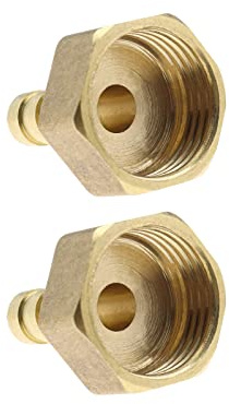 Create idea 2pcs 8mm 1/2 Pouces BSP Filetage Femelle Barbillon en Laiton Raccords Connecteurs Tuyau Joint Barbelé Adaptateur Coupleur pour Carburant Air Gaz Eau Huile